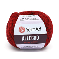 Пряжа YarnArt 'Allegro' 50гр 145м (13% шерсть, 41% полиамид, 46% акрил) (711 бордовый меланж)