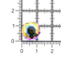 11394 Бусины стеклянные, гальваника, граненые, круглые, 12мм, 5шт/упак