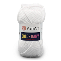 Пряжа YarnArt 'Dolce Baby' 50гр 85м (100% микрополиэстер) (741 белый)
