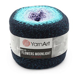 Пряжа YarnArt 'Flowers Moonlight' 260гр 1000м (53% хлопок, 43% полиакрил, 4% металлик)