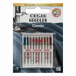 ORGAN иглы машинные 10 шт COMBI Blister