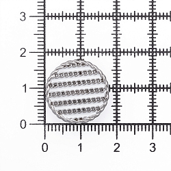 ME 651 Пуговица 'Твидовая' 28L (18мм) на ножке, металл