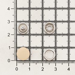 Кнопка трикотажная (закрытая) 9,5мм цв.металл/цв.эмаль (уп.~144шт) NEW STAR