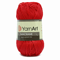 Пряжа YarnArt 'Macrame' 90гр 130м (100% полиэстер) (163 красный)