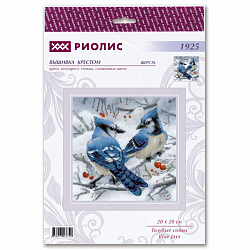 1925 Набор для вышивания Риолис 'Голубые сойки' 20*20см