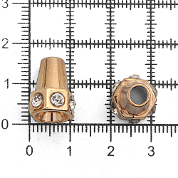 ГСХ6104 Наконечник 'Колокол' со стразами d=4,5/7мм, 14*12мм, металл
