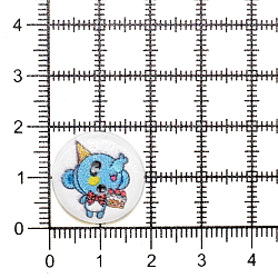 Пуговица 'Мультяшные персонажи' 28L (18мм) 2 прокола, дерево