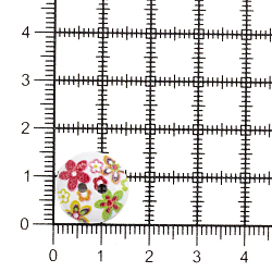 Пуговица 'Цветы' 24L (15мм) 2 прокола, дерево