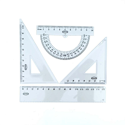 80949 Набор линеек, линейка 15см, 2 треугольника, транспортир