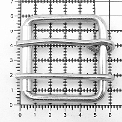П-10-19 Пряжка роликовая 46мм (58*56мм, d-6мм) металл, никель