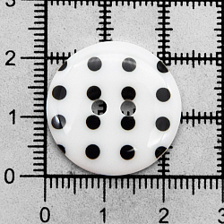 Q7D26-FSS Пуговица 'Горошек' 36L (23мм) 2 прокола, пластик