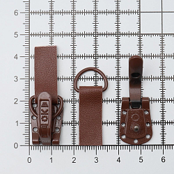 PQ5211 Крючок шубный 5 шт, коричневый