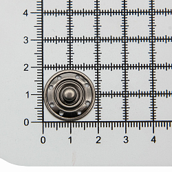 95106/07 Кнопка пришивная д-19мм металл, темное серебро set ГР
