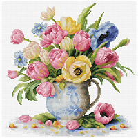 B7034 Набор для вышивания 'Букет тюльпанов', 26*26,5см, Luca-S