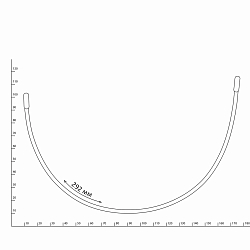 2762 Косточки (каркасы) для бюстгальтера тип 1, 292мм, металл, белый, Arta-F
