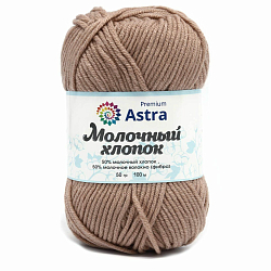 Пряжа Astra Premium 'Молочный хлопок' (Milk Cotton) 50гр 100м (+/-5%) (50%хлопок, 50%молочный акрил)