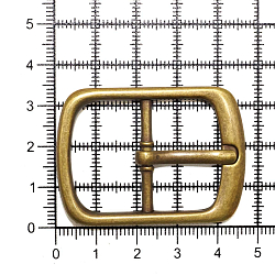6816 Пряжка 27мм (33*46мм) металл, латунь BIG